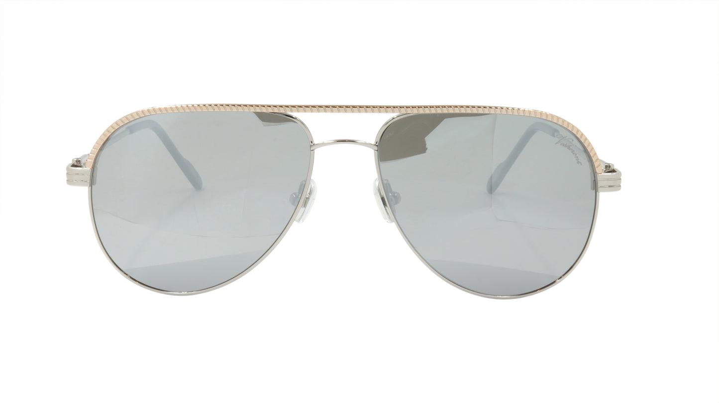 Paul Vosheront Sunglasses Gold Plated Metal Acetate Mirror Italy PV395S C2