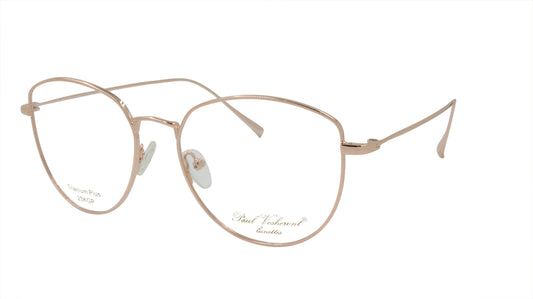 Paul Vosheront Eyeglasses Frame Gold Plated Metal Italy PV504 C1