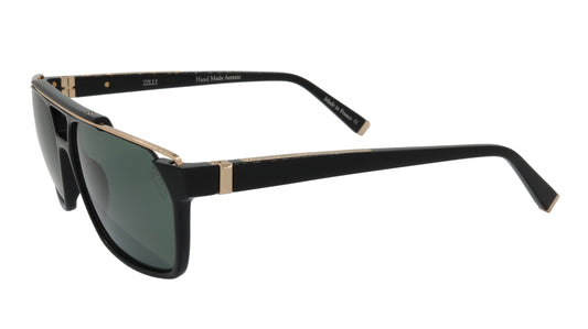 ZILLI Sunglasses Uniquely Crafted of Titanium and Acetate in Contrasting Colors