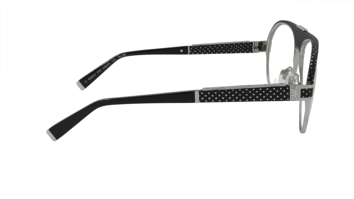 ZILLI Eyeglasses Frame Titanium Acetate Leather France Made ZI 60052 C02