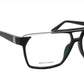 ZILLI Eyewear in Black and Silver Titanium and Acetate ZI 60053 C02