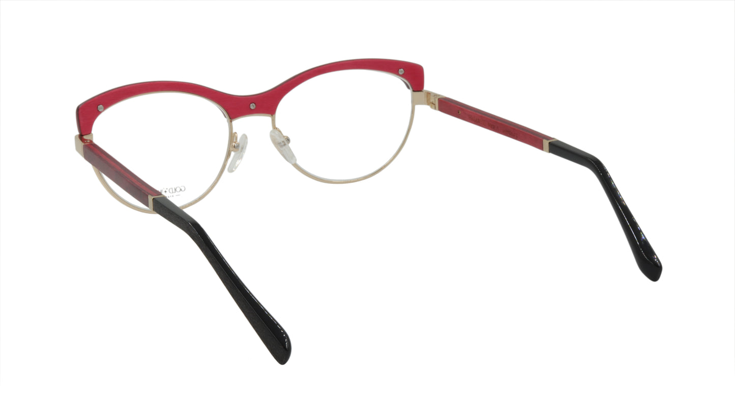 GOLD & WOOD Eyewear with Red Wood Accented in Gold