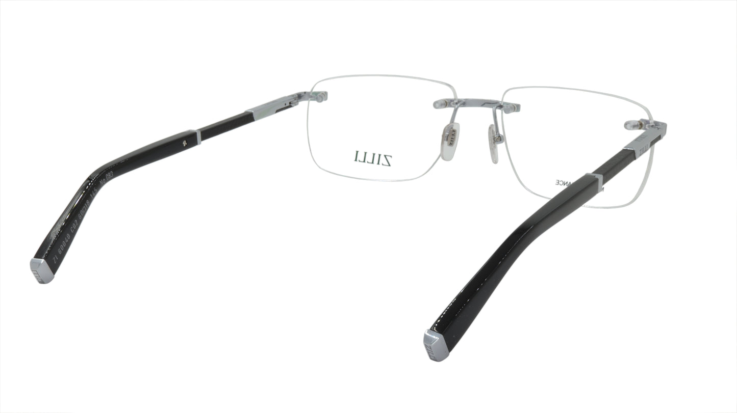 ZILLI Eyeglasses Frame Titanium Acetate Leather France Made ZI 60040 C02