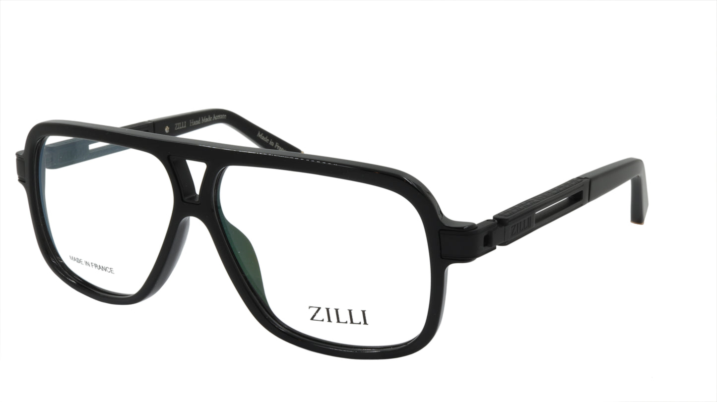 ZILLI Eyeglasses Frame Titanium Acetate Black France Made ZI 60019 C04