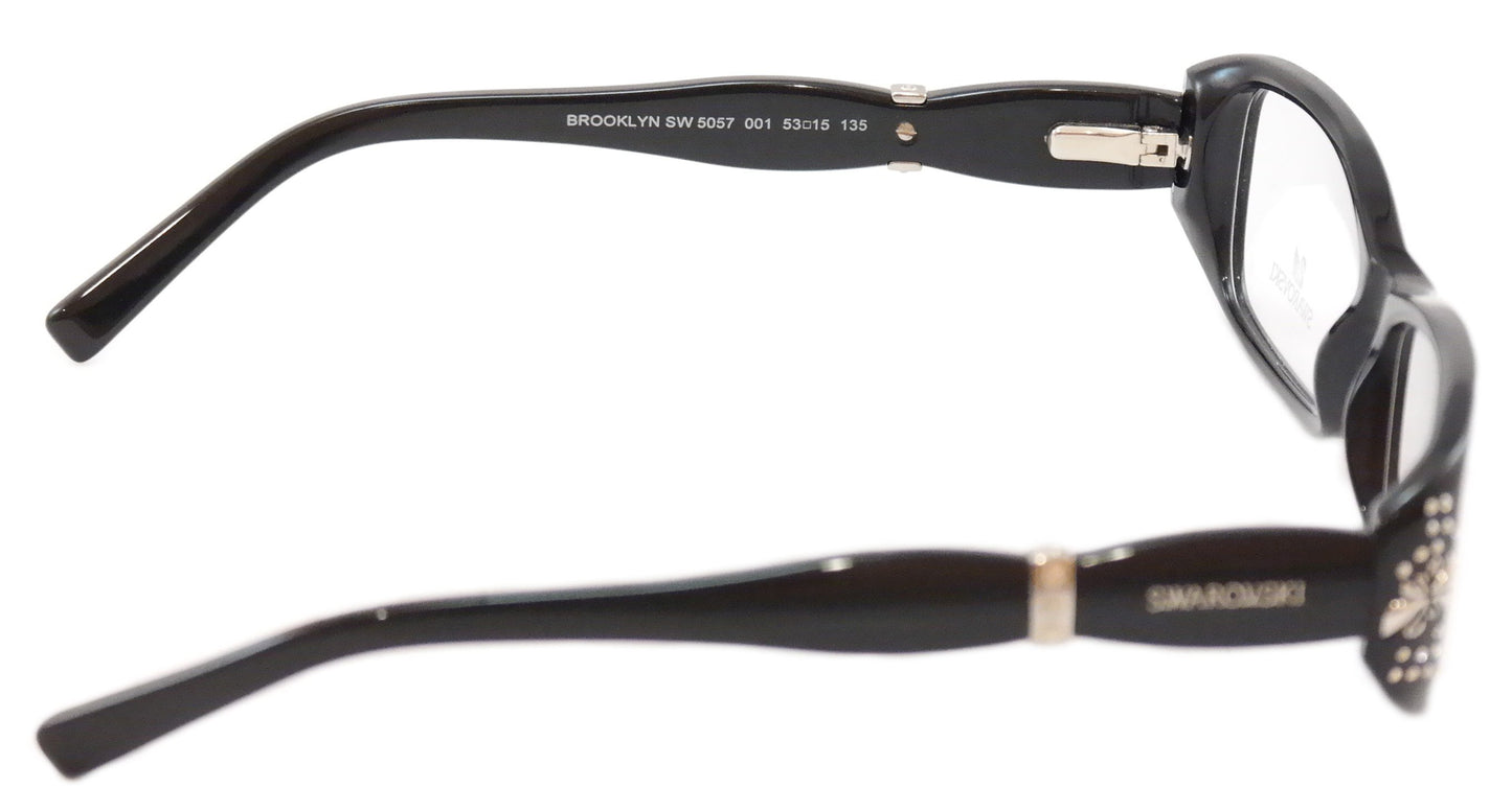 Swarovski Eyeglasses Frame Brooklyn SW5057 Black Plastic Italy Made 53-15-135 - Frame Bay