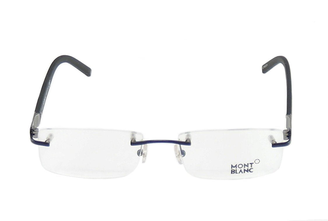 Mont Blanc Eyeglasses Frame MB382 002 Matte Black Plastic Metal Italy 55-18-140 - Frame Bay