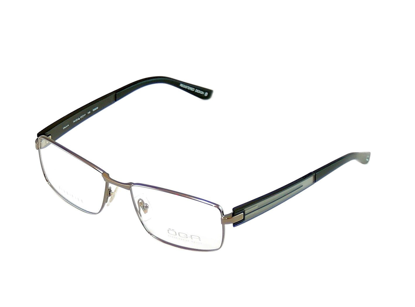 OGA Morel Eyeglasses Frame 74120 GG033 Gunmetal Metal Plastic France 57-17-145 - Frame Bay