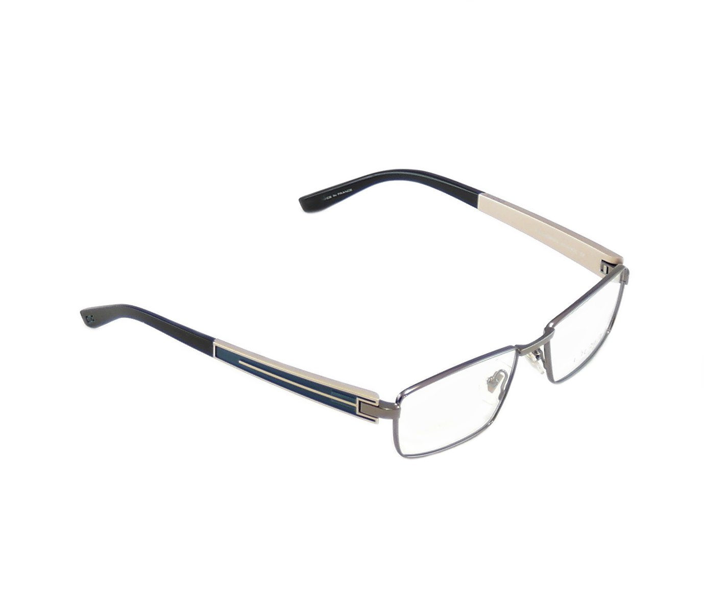 OGA Morel Eyeglasses Frame 74110 GB021 Gunmetal Plastic Metal France 53-17-140 - Frame Bay