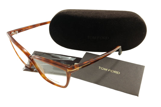 Tom Ford Eyeglasses Frame TF5267 053 Light Havana Brown Italy Made - Frame Bay