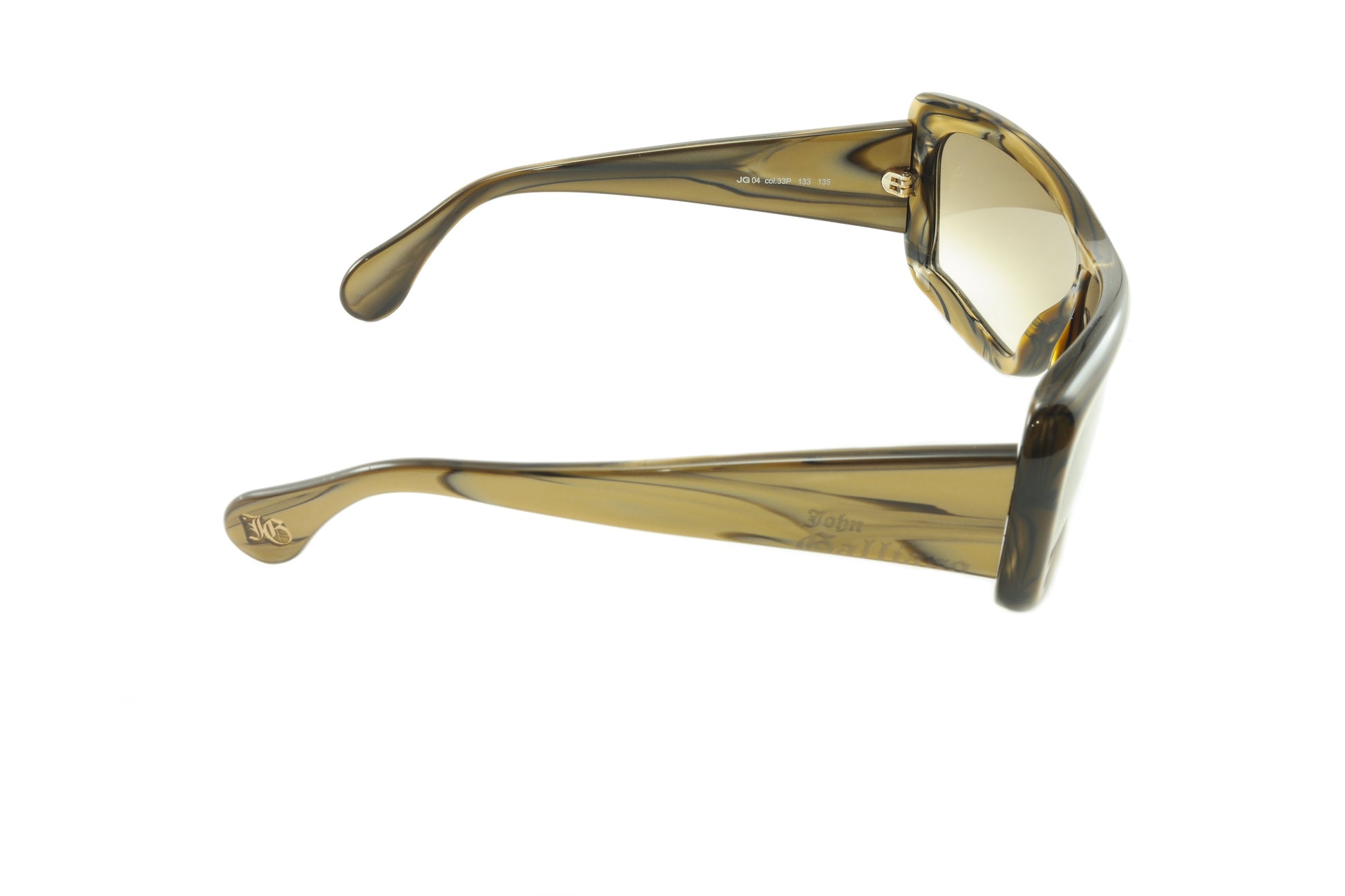 John Galliano New Sunglasses Frame JG04 033P Acetate Light Brown Italy - Frame Bay