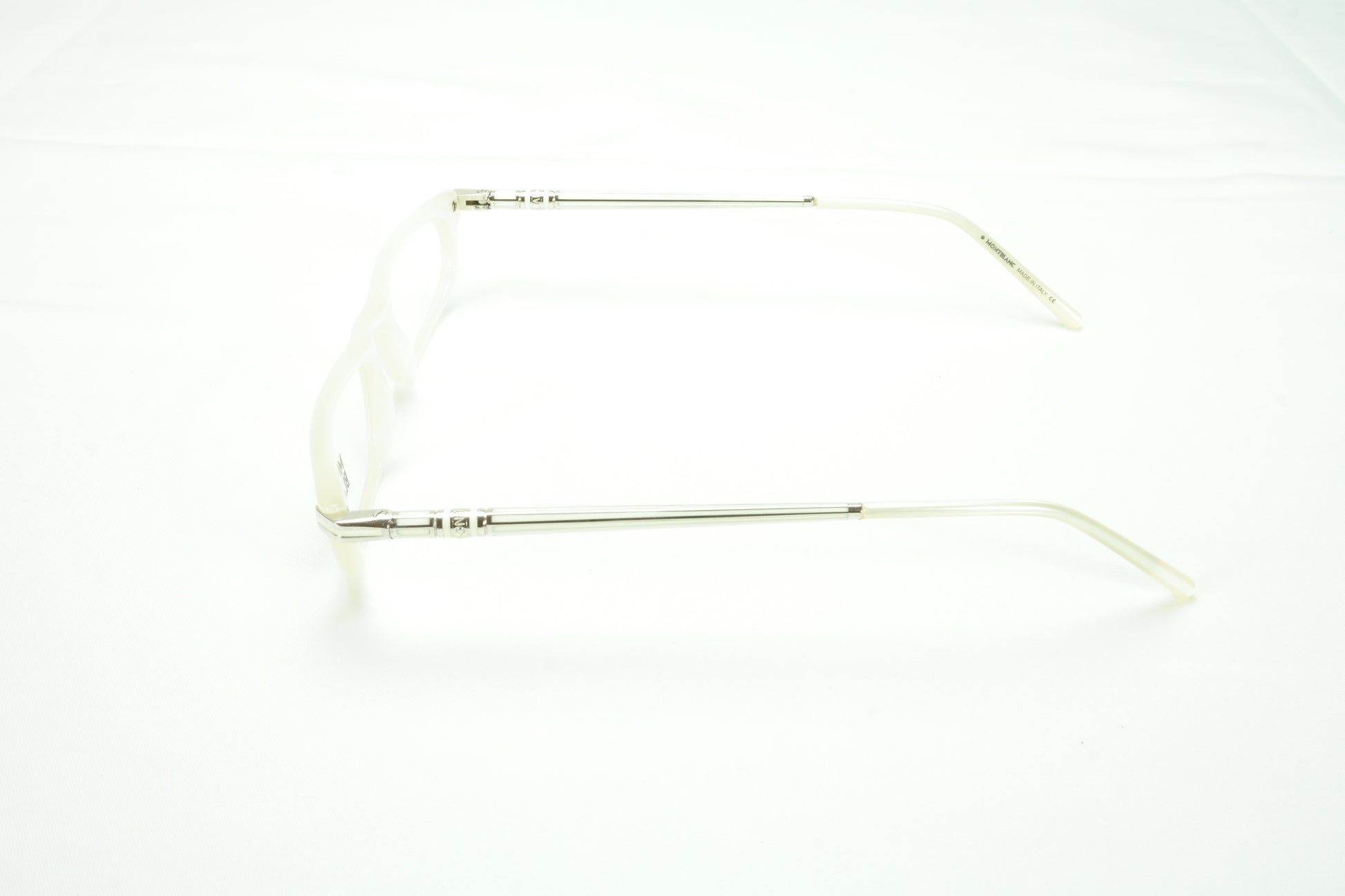 Mont Blanc Eyeglasses Frame MB254 021 Pearl White Plastic Italy 50-19-140, 21 - Frame Bay