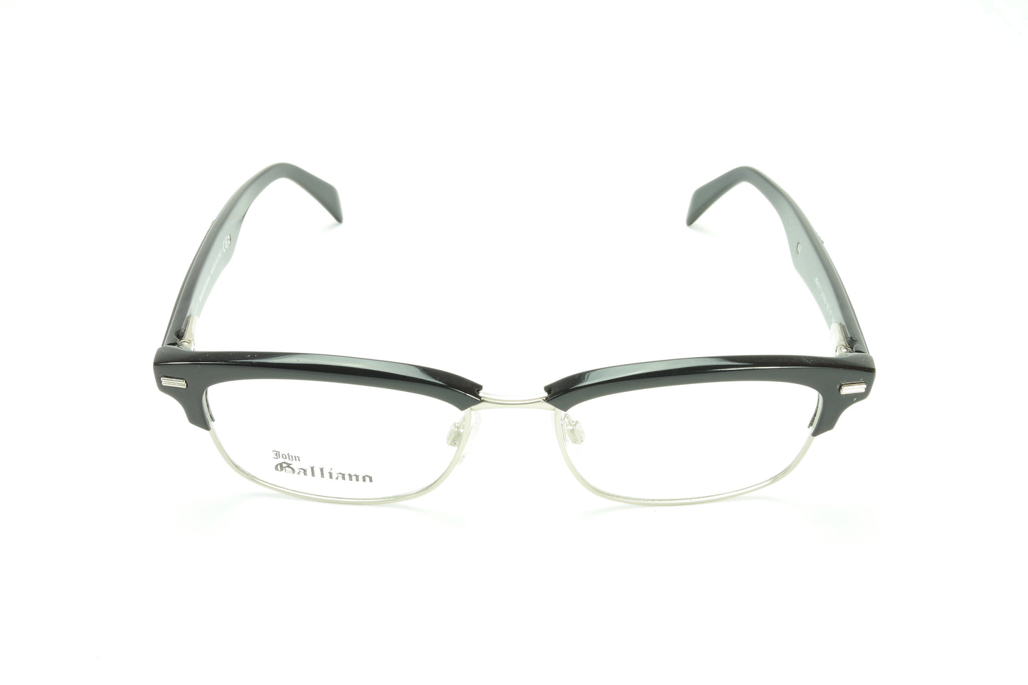 John Galliano Eyeglasses Frame JG5017 005 Black Acetate Metal Italy - Frame Bay