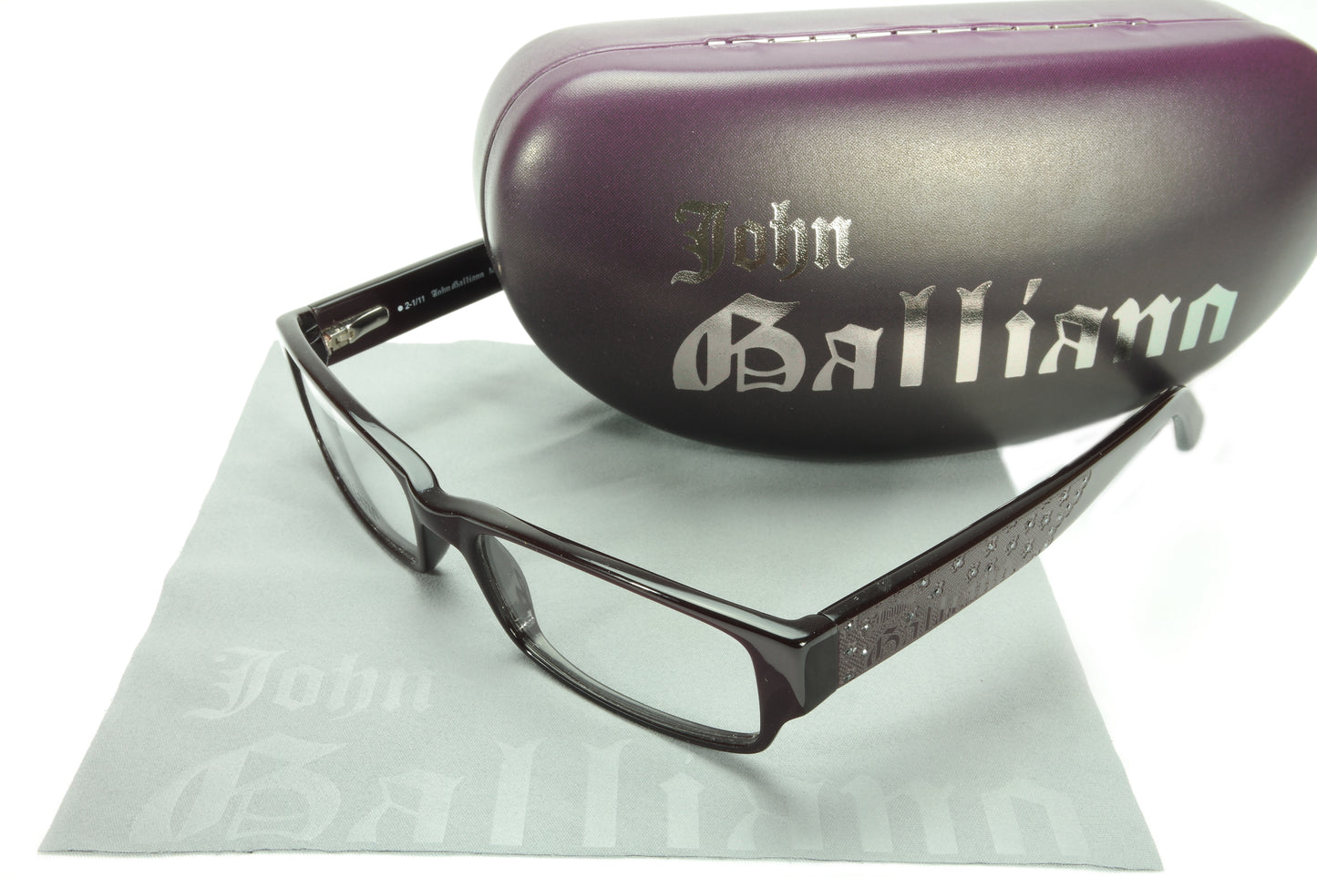 John Galliano Eyeglasses Frame JG5010 081 Acetate Dark Violet Italy - Frame Bay