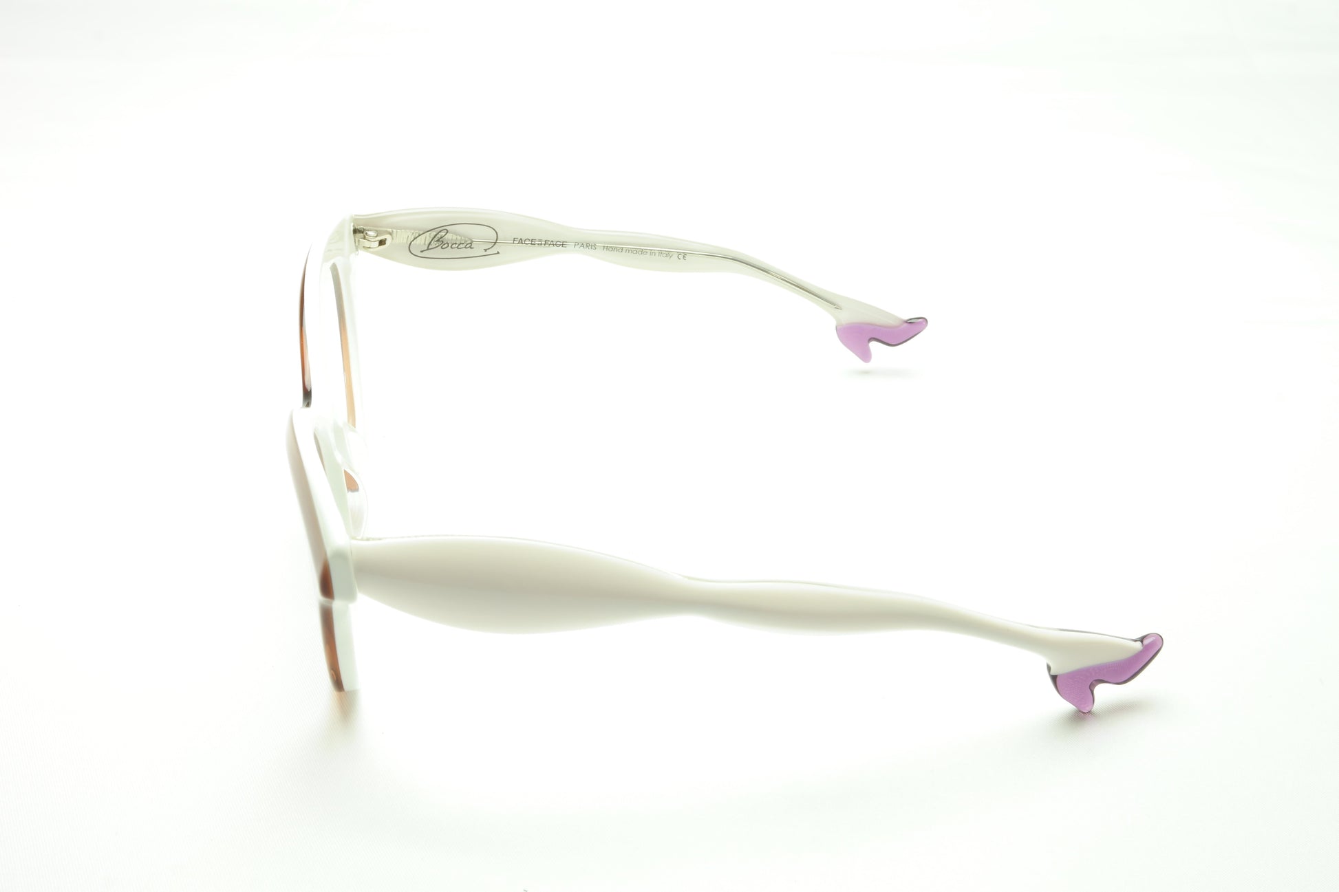 Face A Face Bocca 4 208 Eyeglasses Frame Praline White Italy Hand Made - Frame Bay