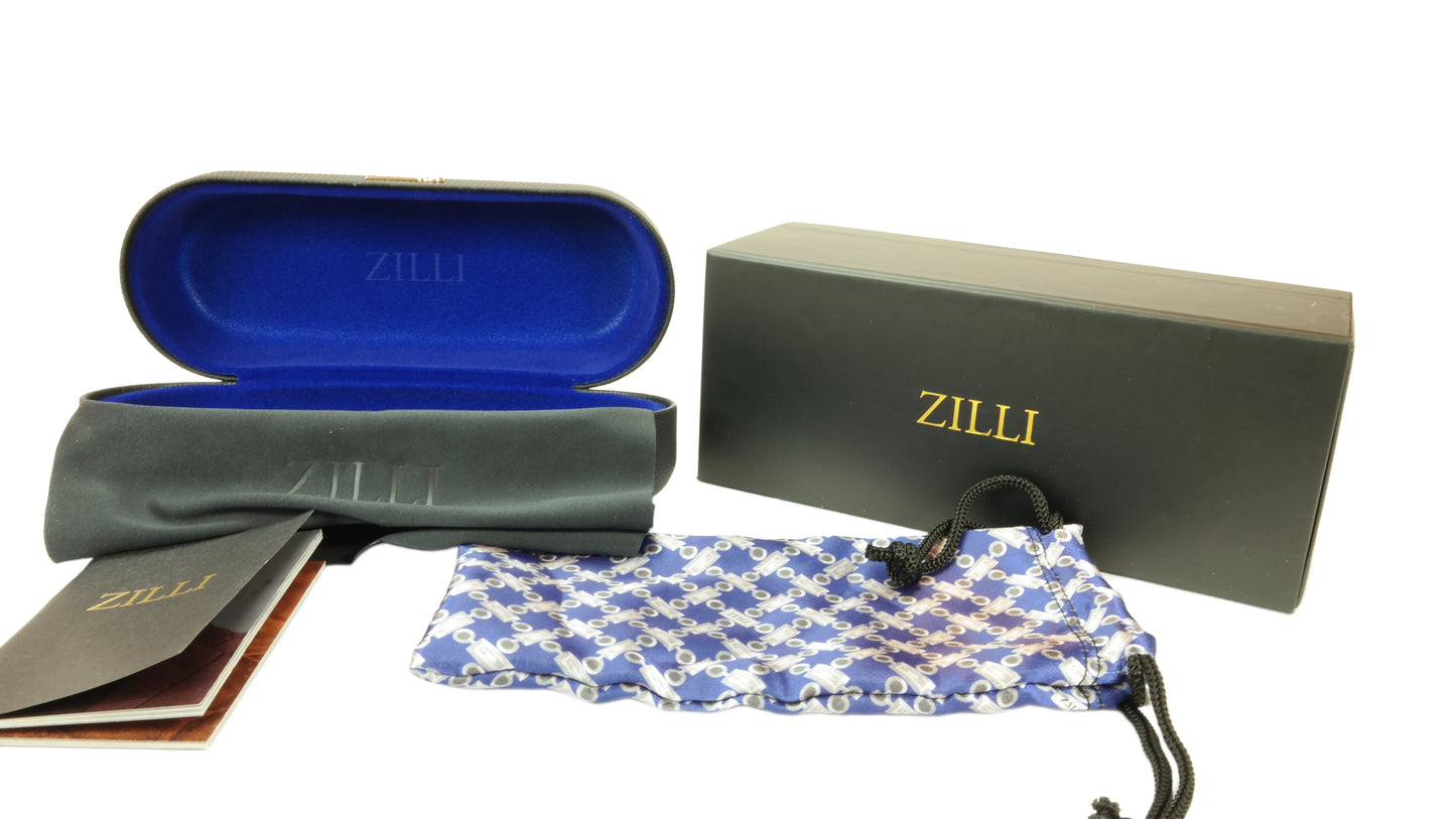 ZILLI Eyeglasses Frame Acetate Leather Titanium France Hand Made ZI 60002 C01 - Frame Bay