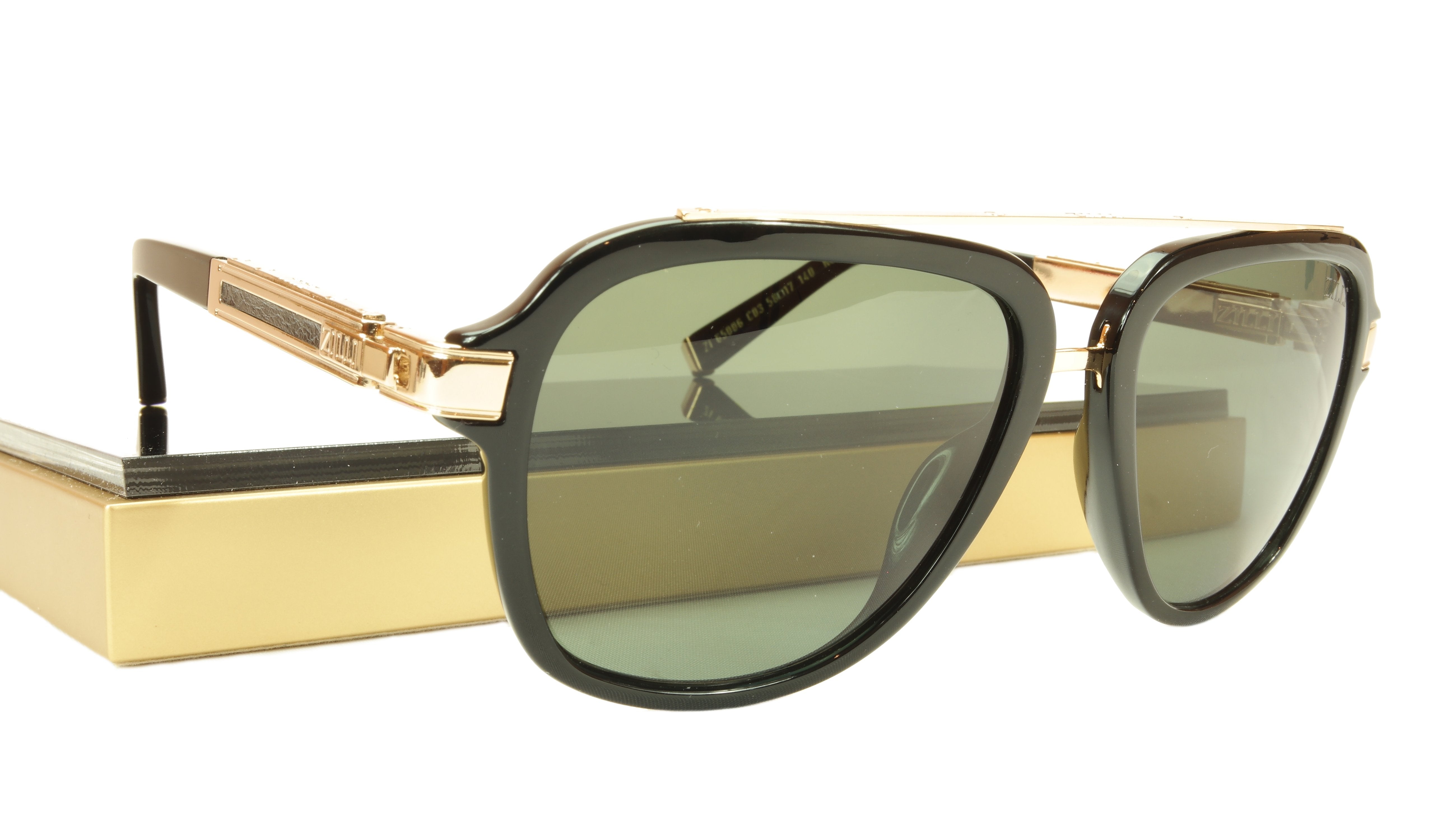 Zilli 'Jimmy' 24K Gold-Plated Titanium and Tortoiseshell Acetate Sunglasses  | eBay