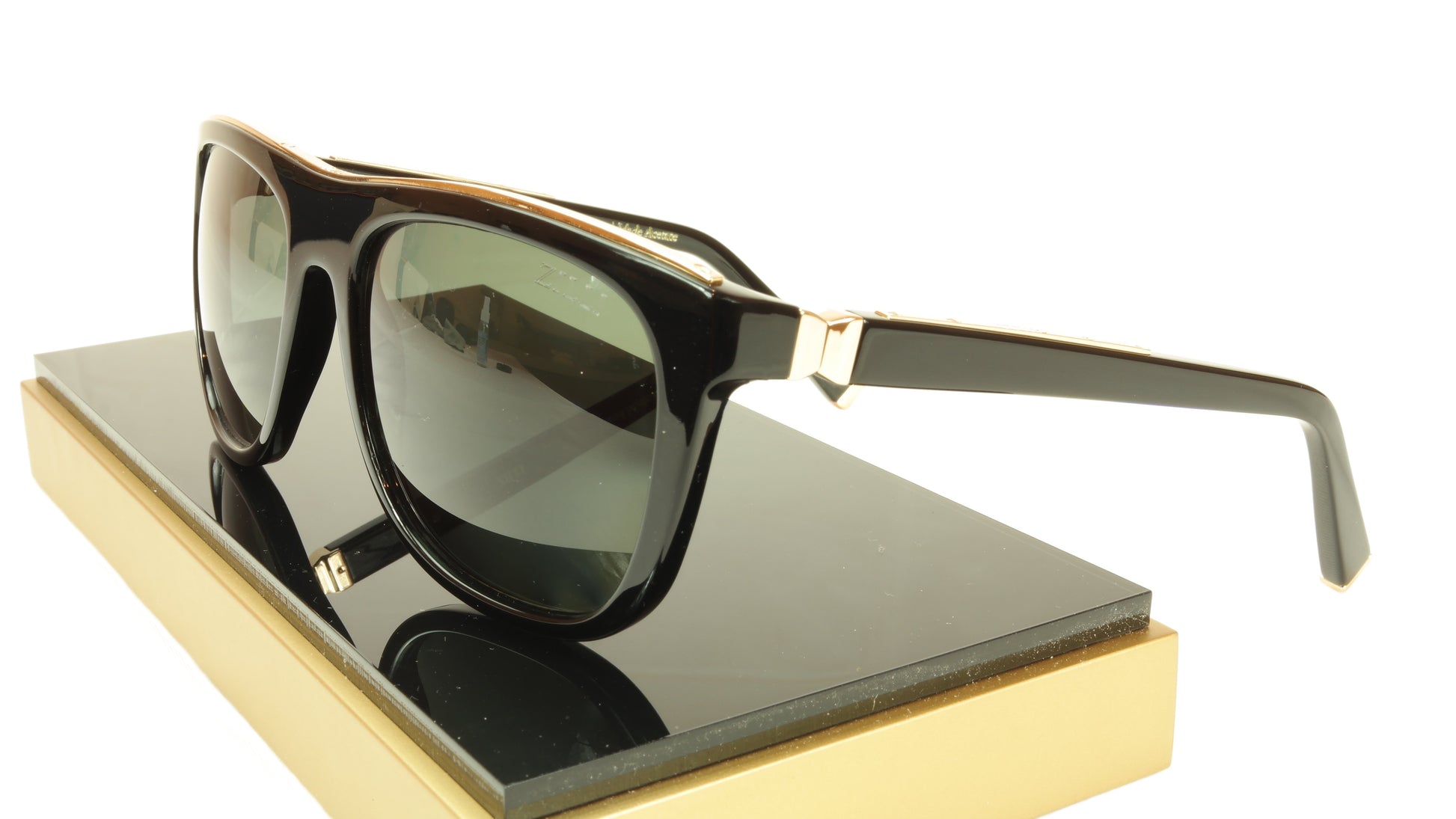 ZILLI Sunglasses Polarized Hand Made Acetate Titanium France ZI 65004 C01 - Frame Bay