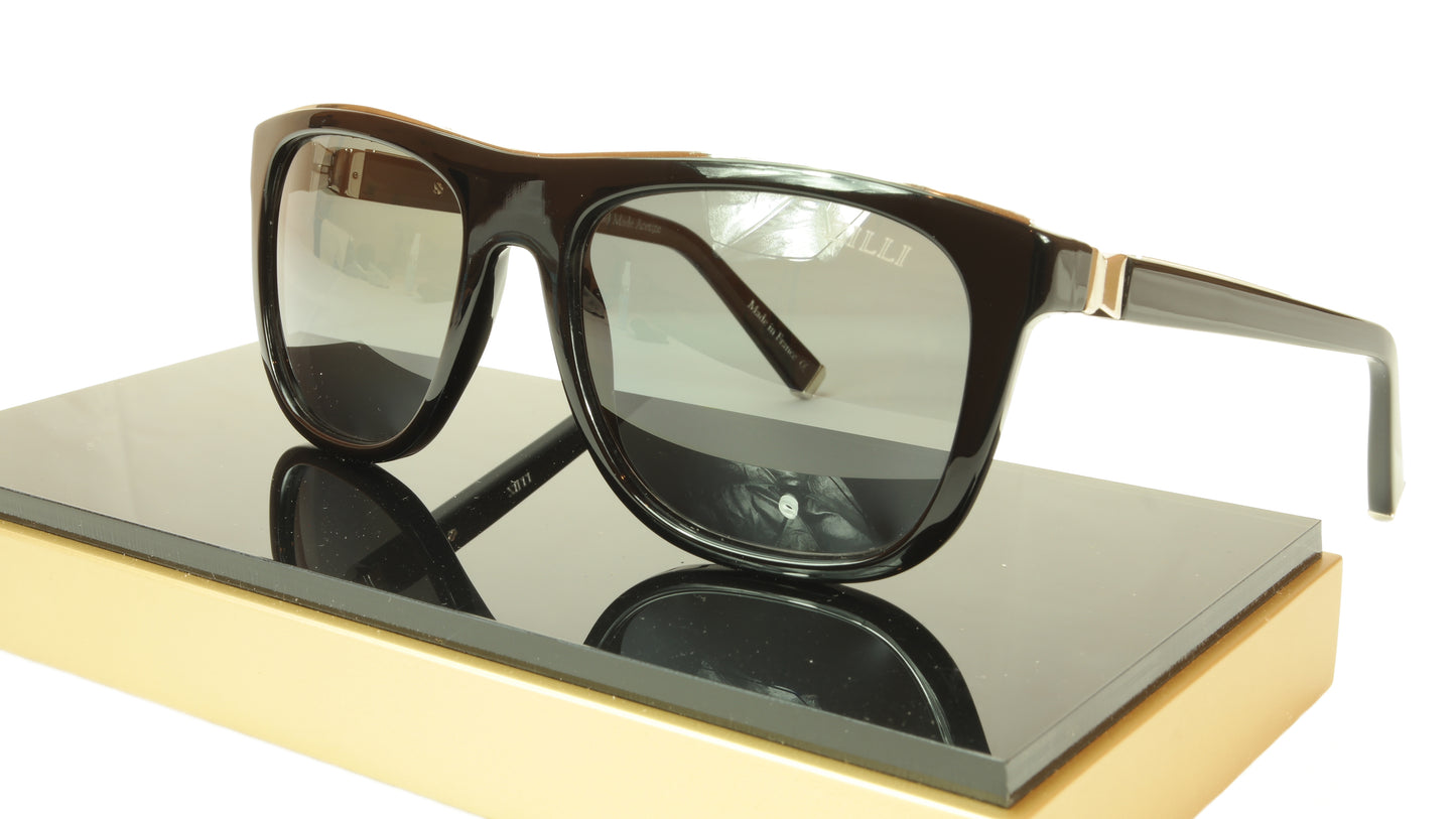 ZILLI Sunglasses Polarized Black Hand Made Acetate Titanium France ZI 65004 C03 - Frame Bay