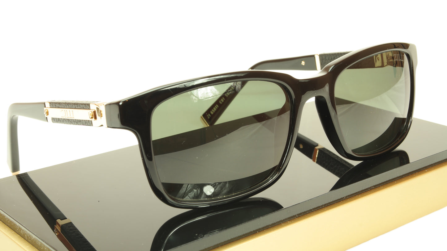 ZILLI Sunglasses Polarized Hand Made Acetate Titanium France ZI 65011 C01 - Frame Bay