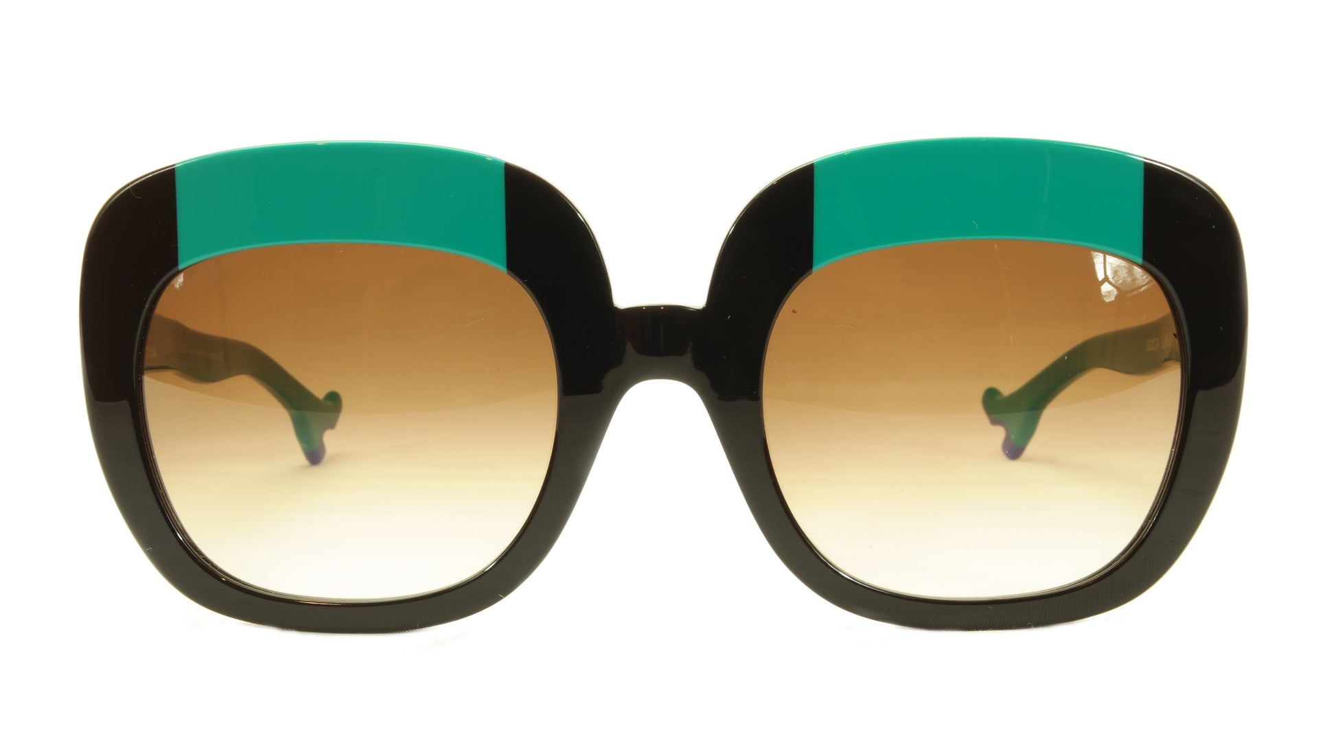 Face A Face Sunglasses Frame BOCCA Lova 1 4027 Acetate Black Emerald Italy Made - Frame Bay