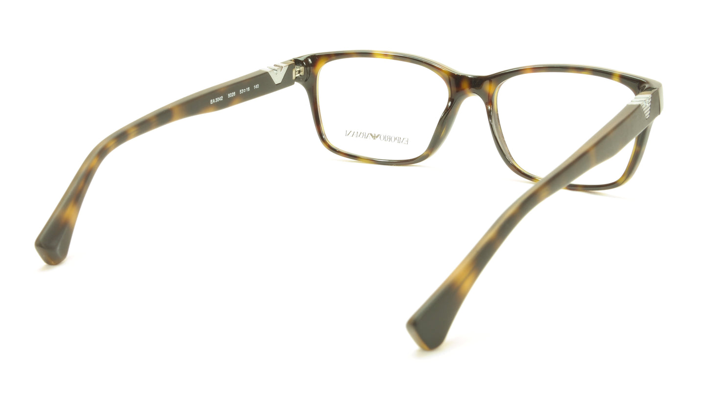 Emporio Armani EA3042 5026 Eyeglasses Frame Acetate Brown Tortoise - Frame Bay