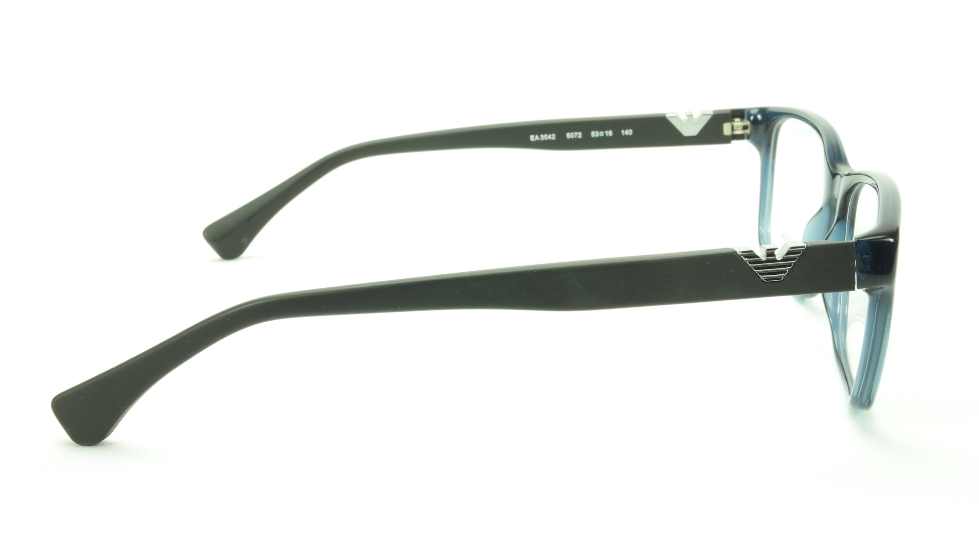 Emporio Armani EA3042 5072 Eyeglasses Frame Acetate Crystal Blue Black - Frame Bay