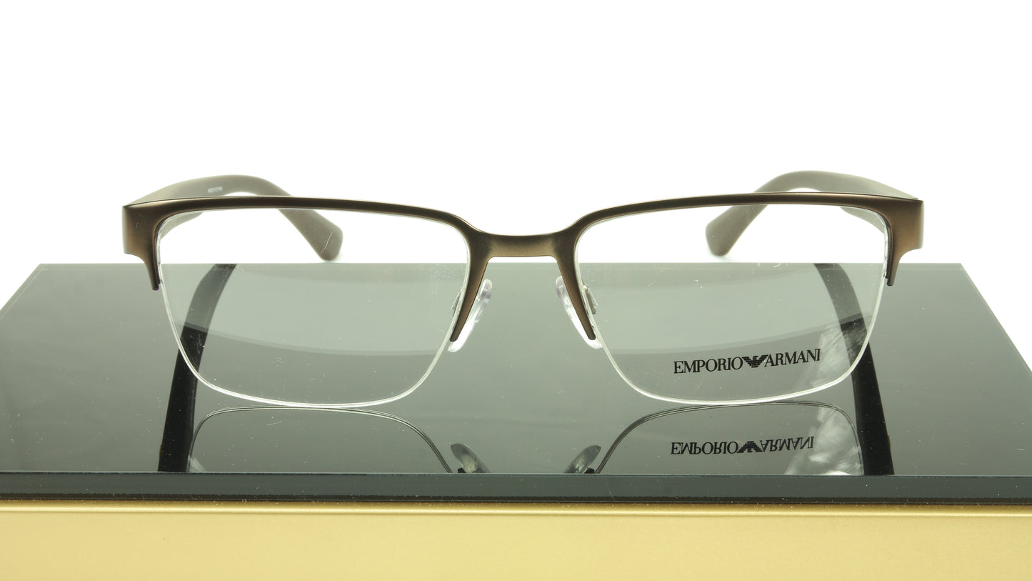 Emporio Armani EA1055 3164 Eyeglasses Frame Acetate Metal Brown - Frame Bay