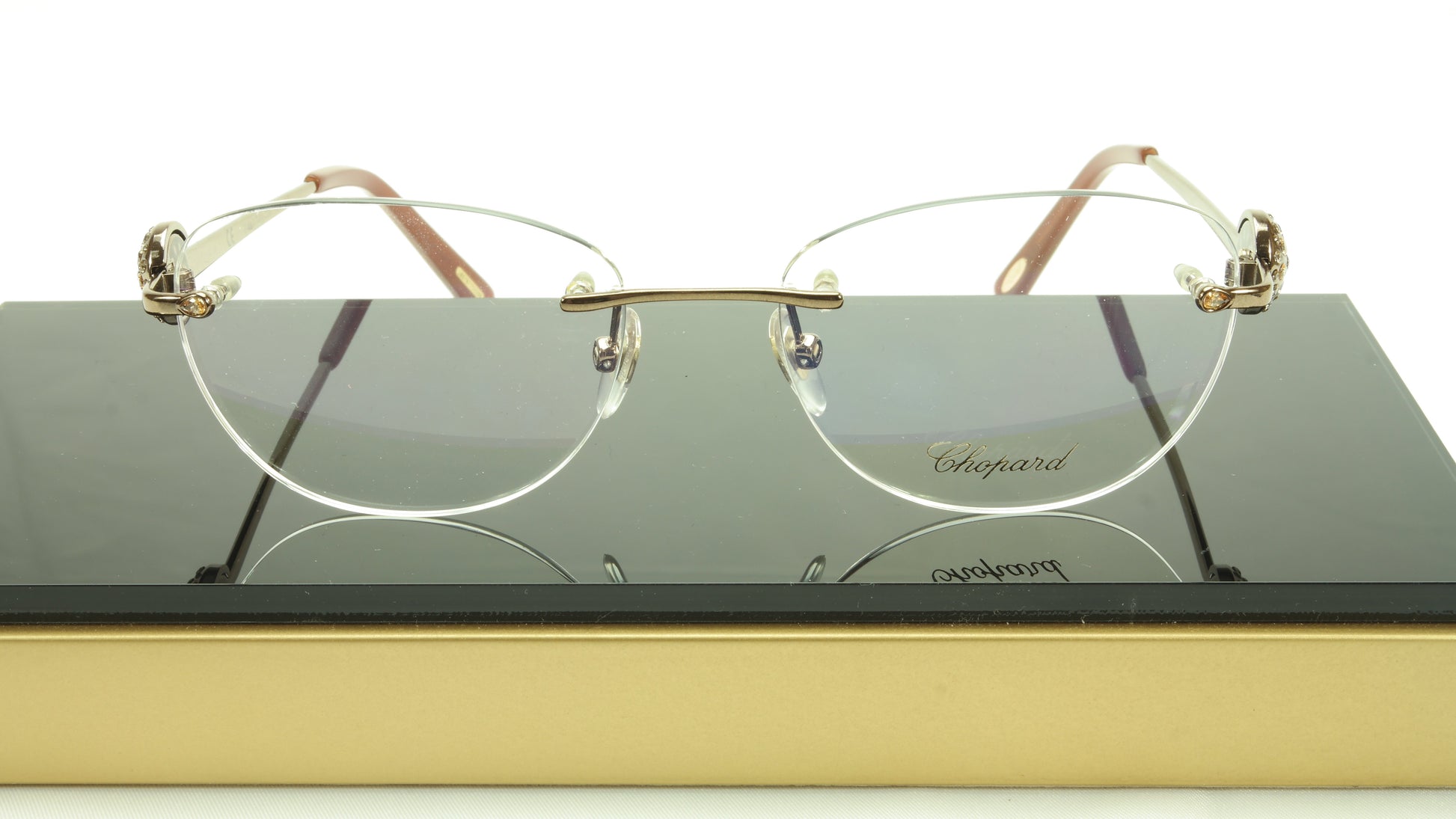 Chopard Eyeglasses Frame VCHA95S 0R80 Bronze Brown Italy Made 52-17-140 - Frame Bay