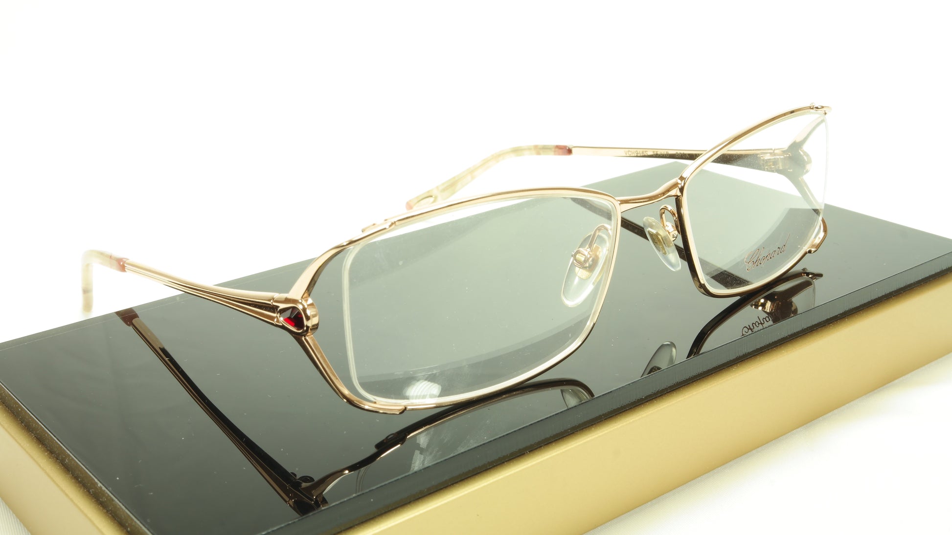 Chopard Eyeglasses Frame VCH 946S 8FCX Gold Plated Metal Italy Made 55-18-135 - Frame Bay