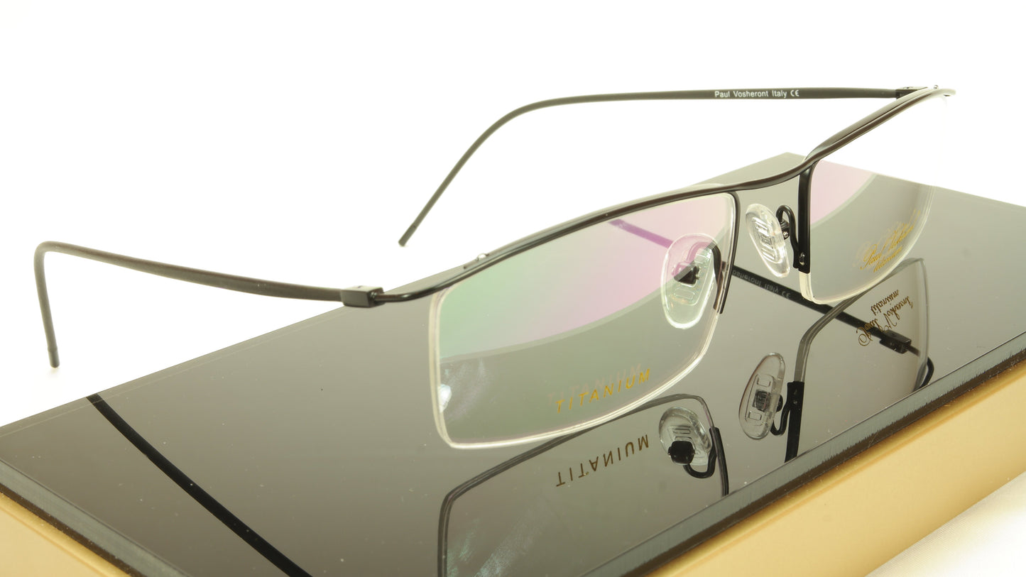 Paul Vosheront VT118 C1 Titanium Black Eyeglasses Frame Italy Made - Frame Bay