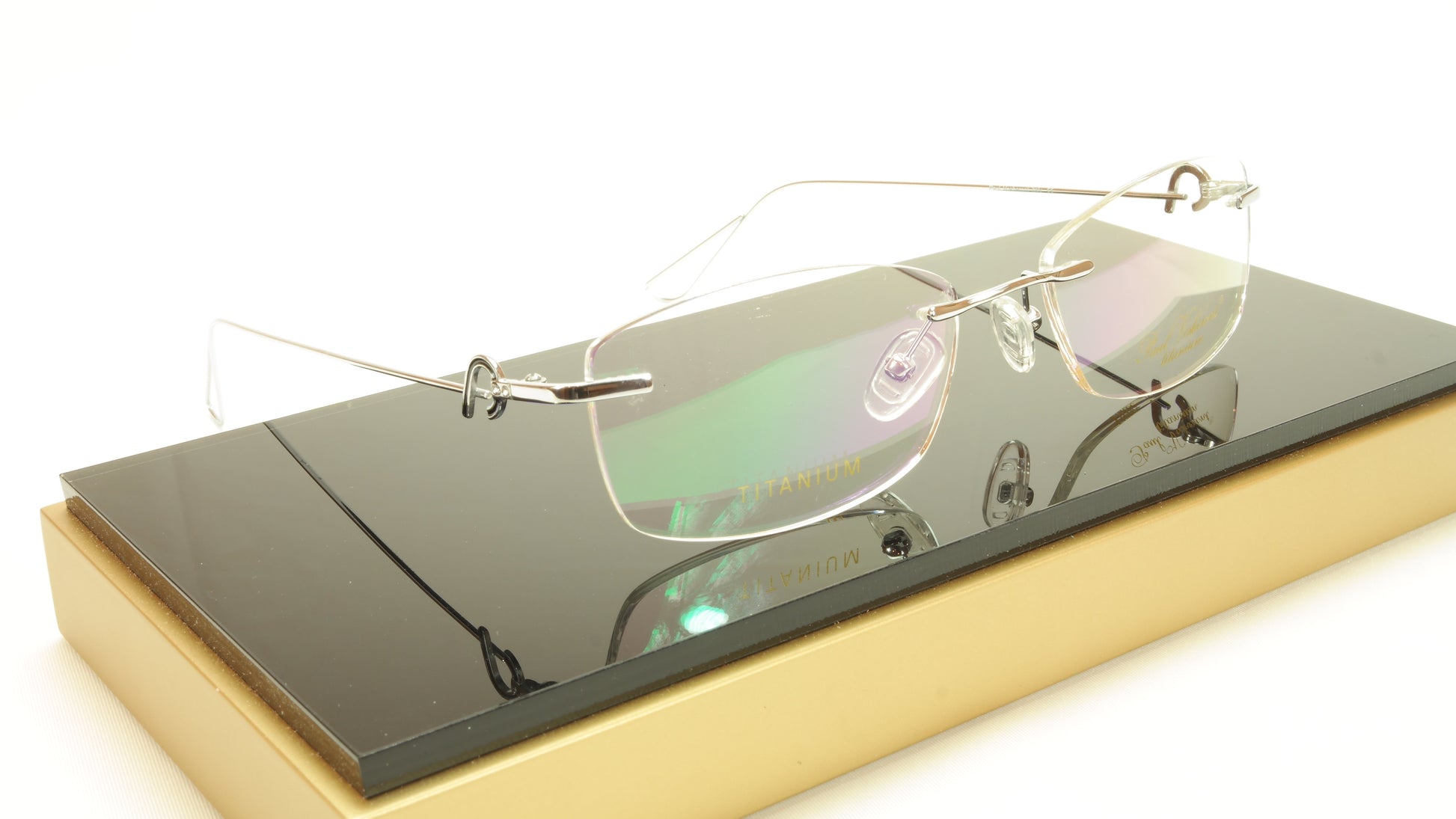 Paul Vosheront VT146 C2 Titanium Silver Rimless Eyeglasses Frame Italy - Frame Bay