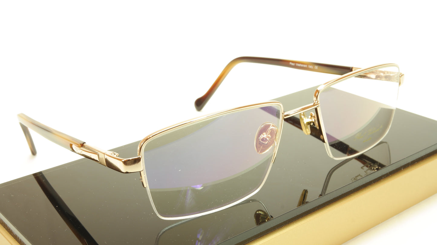 Paul Vosheront PV366 C1 23KT Gold Plated Eyeglasses Frame Italy Made - Frame Bay