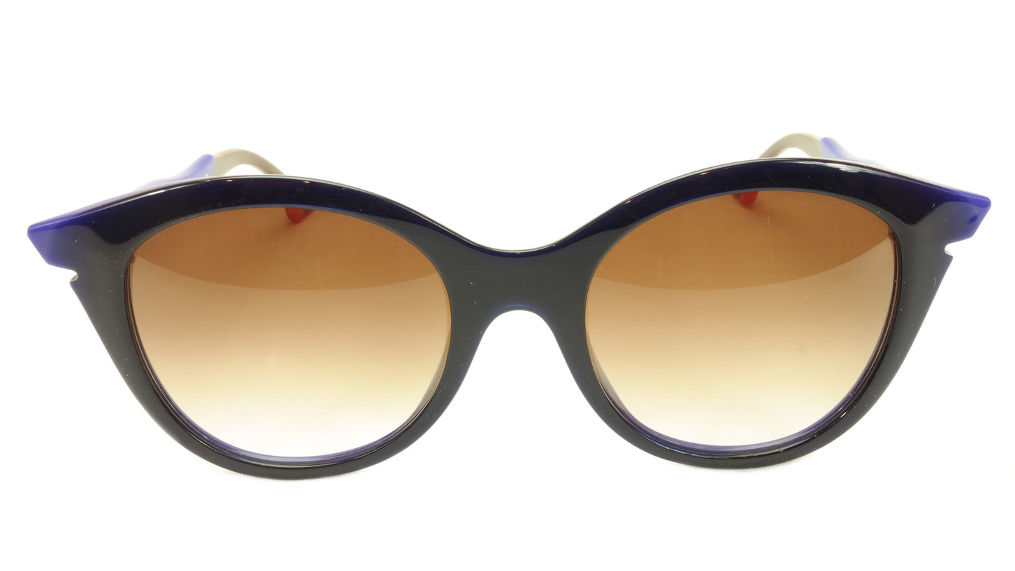 Face A Face Bocca Sixties 3 2146 Sunglasses Ink Majorelle Blue Italy Hand Made - Frame Bay