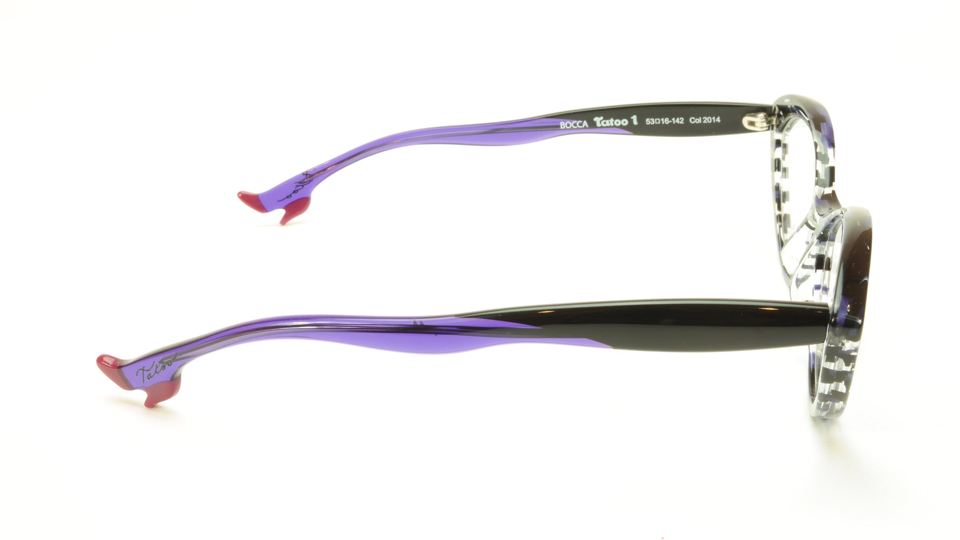 Face A Face Bocca Tatoo 1 Col. 2014 Lines and Blue Light Eyeglasses Italy Made - Frame Bay