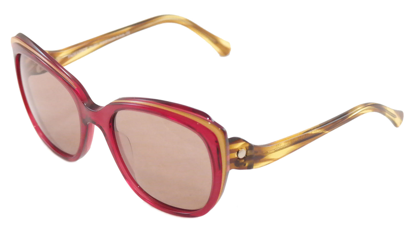 Face A Face Sunglasses Paris Brune 1 608 Pink Tan Plastic Italy Hand Made - Frame Bay