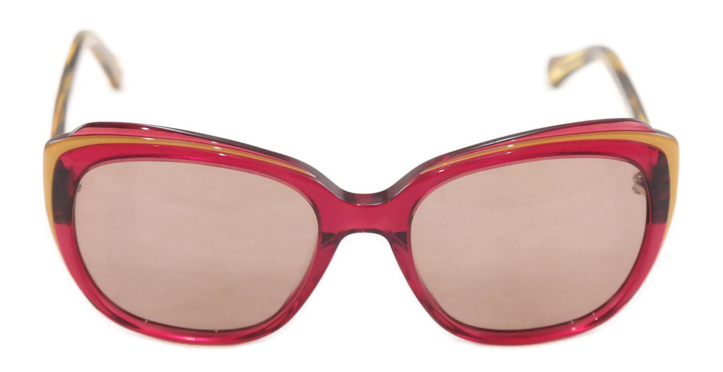 Face A Face Sunglasses Paris Brune 1 608 Pink Tan Plastic Italy Hand Made - Frame Bay