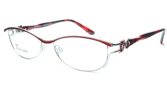 John Galliano Eyeglasses Frame JG5007 066 Metal Silver Red Italy Made 54-16-135 - Frame Bay